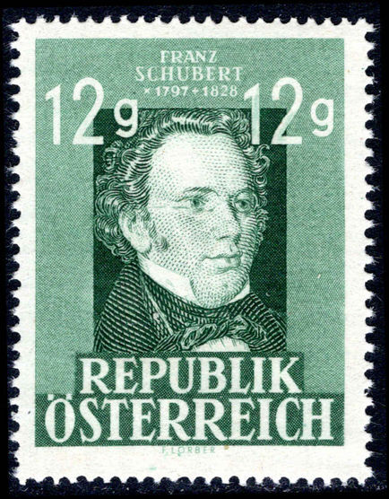Austria 1947-49 12g Schubert unmounted mint.