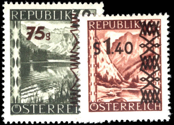 Austria 1947 Provisionals unmounted mint.
