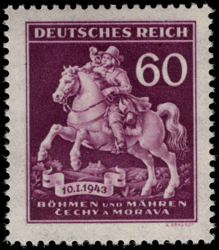 Bohemia and Moravia 1943 Stamp Day unmounted mint.