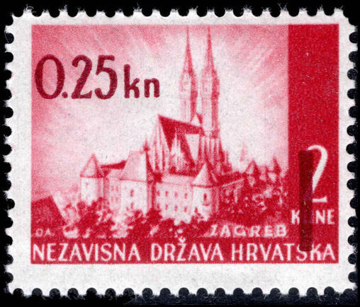 Croatia 1942 provisional unmounted mint.