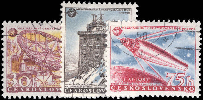 Czechoslovakia 1957 International Geophysical Year fine used.