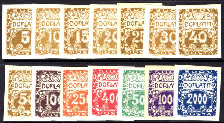 Czechoslovakia 1919-20 Postage Due set lightly mounted mint.