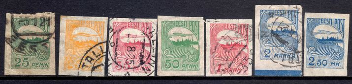 Estonia 1920-24 set of basic values fine used.