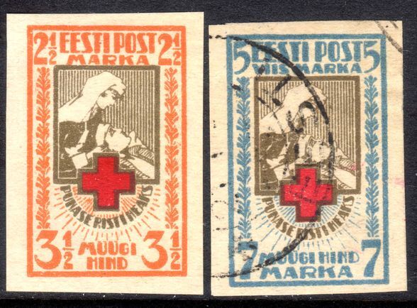 Estonia 1921-22 imperf Red Cross lightly mounted mint or fine used.