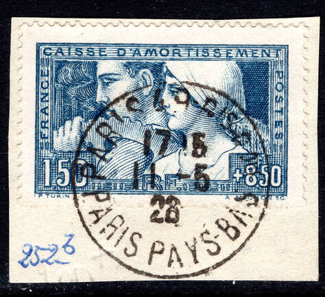 France 1928 Sinking Fund fine used.