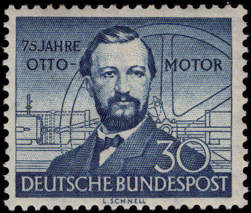 West Germany 1952 Otto Gas Engine unmounted mint