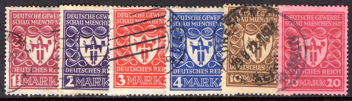 Germany 1922 Munich Exhibition fine used.