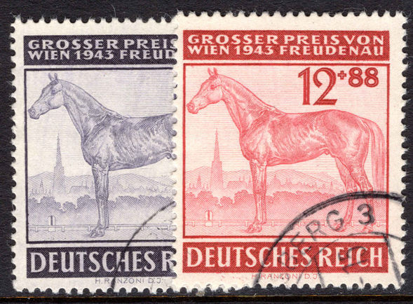 Third Reich 1943 Horse Racing Grand Prix fine used.