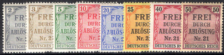 Germany 1903 official set lightly mounted mint (2pf used).