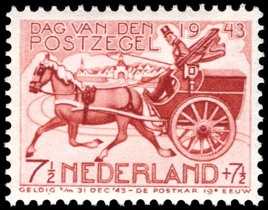 Netherlands 1943 Stamp Day unmounted mint.