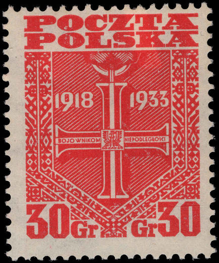 Poland 1933 Proclamation of the Republic lightly mounted mint.