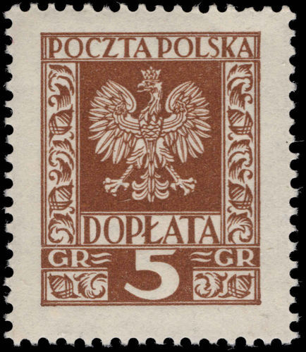 Poland 1930 Postage Due lightly mounted mint.