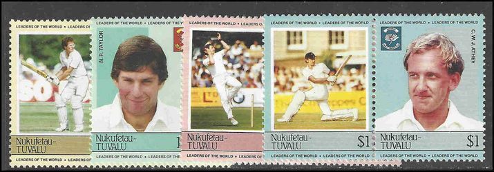 Tuvalu 1985 Nukufetau Cricketers unlisted unmounted mint.