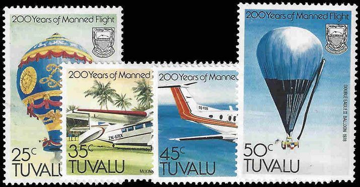 Tuvalu 1983 200 years of manned flight unmounted mint.