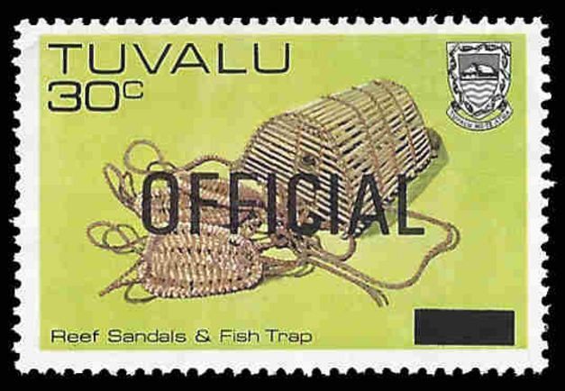 Tuvalu 1983-85 30c on 45c official unmounted mint.