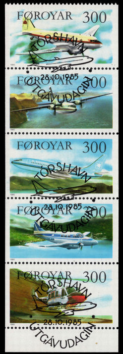 Faroe Islands 1985 Aircraft booklet pane fine used.