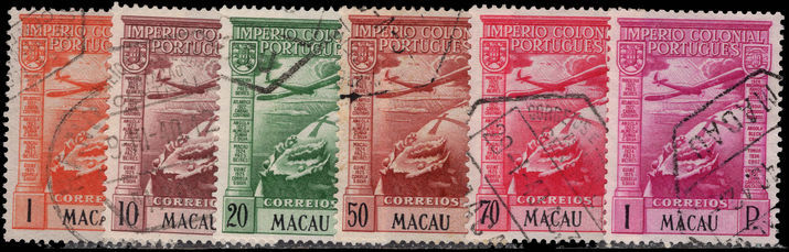 Macau 1938 Columbus part air set fine used.
