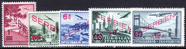 Serbia 1941 Air set (July 28th) lightly mounted mint.