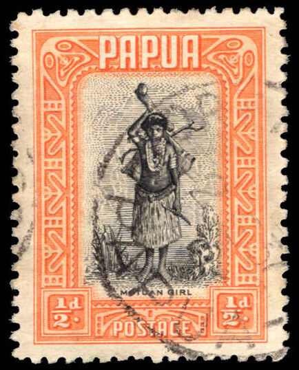 Papua 1932-40 ½d black and orange fine used.