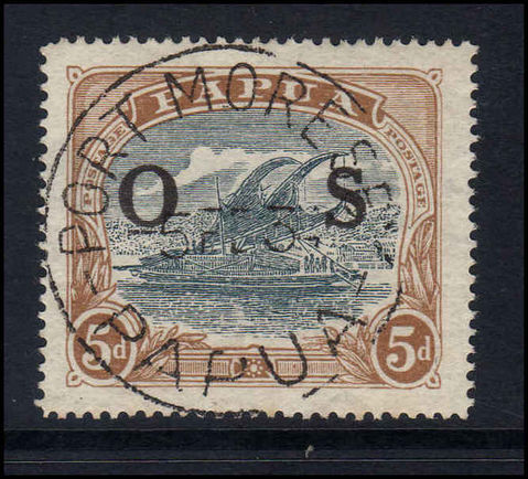 Papua 1931-32 5d official fine used.