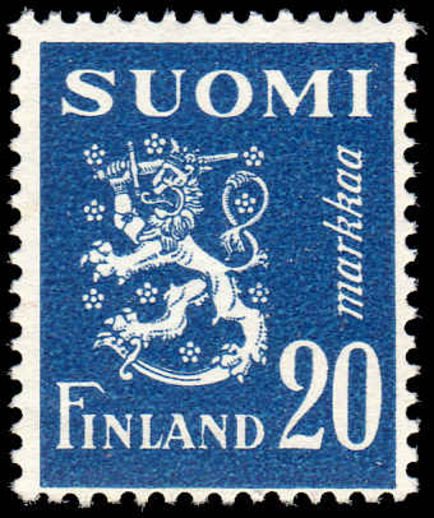 Finland 1947-52 20m Rampant Lion unmounted mint.