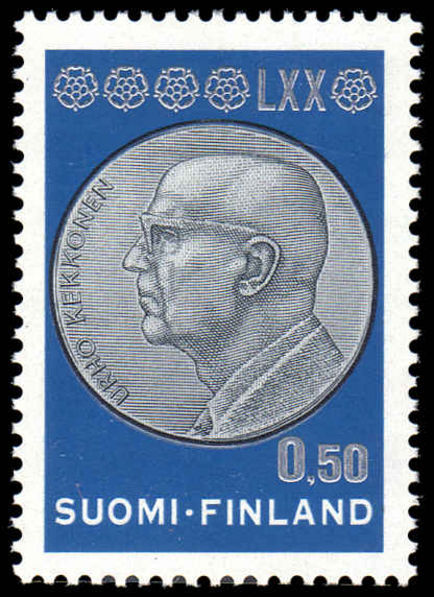 Finland 1970 President Urho Kekkonen's 70th Birthday unmounted mint.
