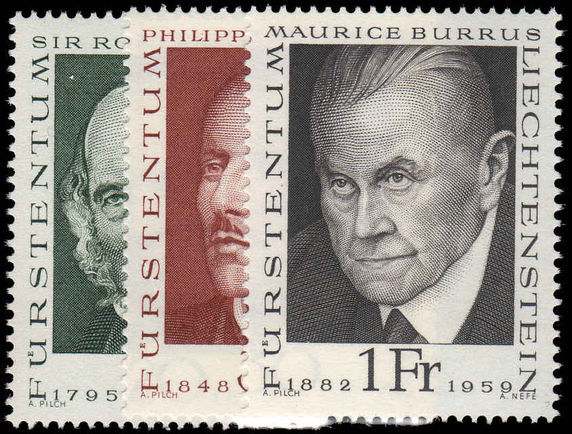 Liechtenstein 1968 Pioneers of Philately unmounted mint.
