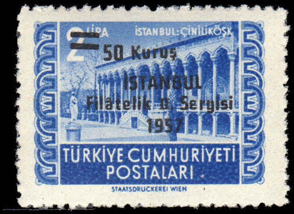Turkey 1957 2nd Philatelic Exhibition Istanbul unmounted mint.