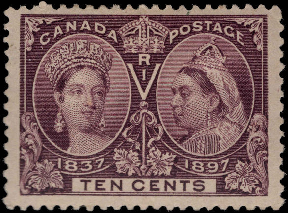 Canada 1897 10c Jubilee very fine lightly mounted mint.