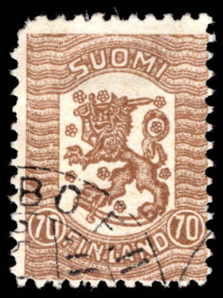 Finland 1918 70p grey-brown fine used.