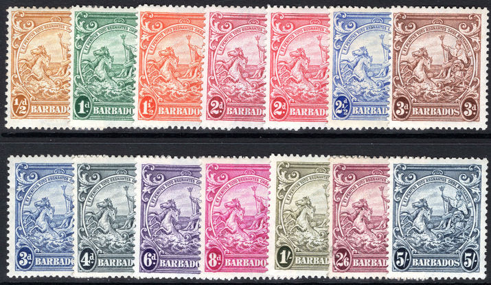 Barbados 1938-47 part set lightly mounted mint.