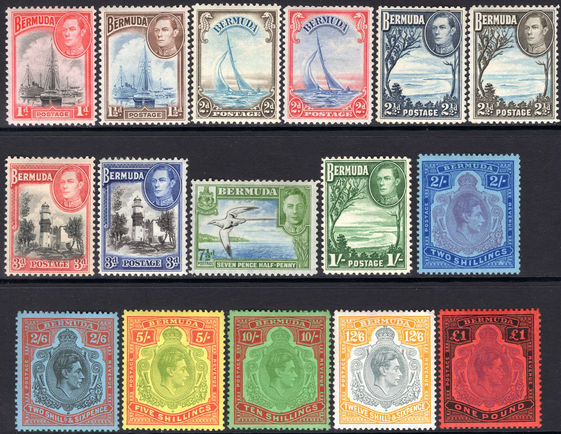 Bermuda 1938-53 set (one or two low values with faults). top values fine mounted mint.