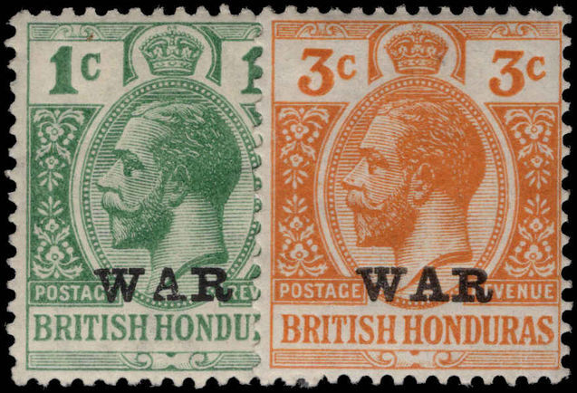 British Honduras 1917-18 small War mounted mint.