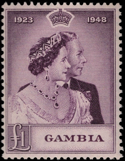 Gambia 1948 Silver Jubilee top value unmounted mint.