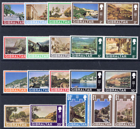 Gibraltar 1971 Decimal set horizontal pairs unmounted mint.