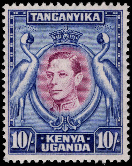 Kenya Uganda & Tanganyika 1938-54 10s perf 13¼x13¾ lightly mounted mint.