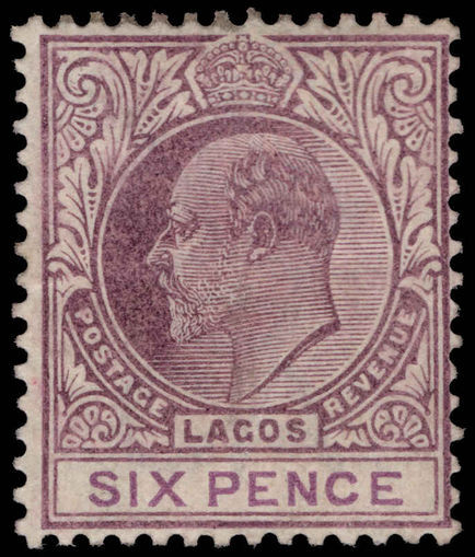 Lagos 1904 6d lightly mounted mint.