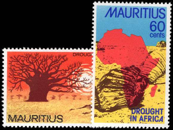 Mauritius 1976 Drought in Africa unmounted mint.