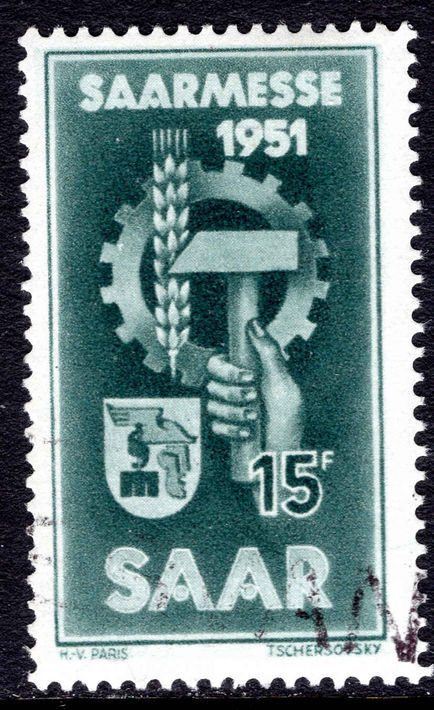 Saar 1951 Saar Fair fine used.