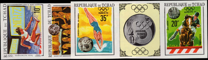Chad 1970 Athens Olympics imperf set unmounted mint.