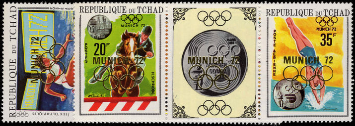Chad 1970 Athens Olympics with Gold Overprint unmounted mint.