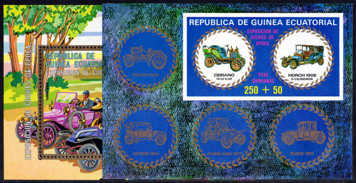 Equatorial Guinea 1976 Historic Cars souvenir sheet unmounted mint.