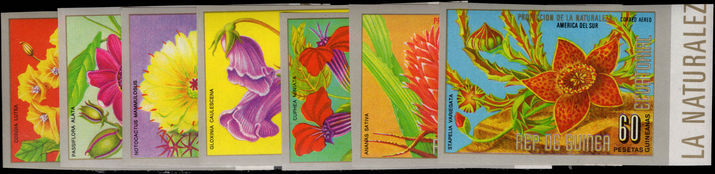 Equatorial Guinea 1976 Conservation: South American flowers imperf set unmounted mint.
