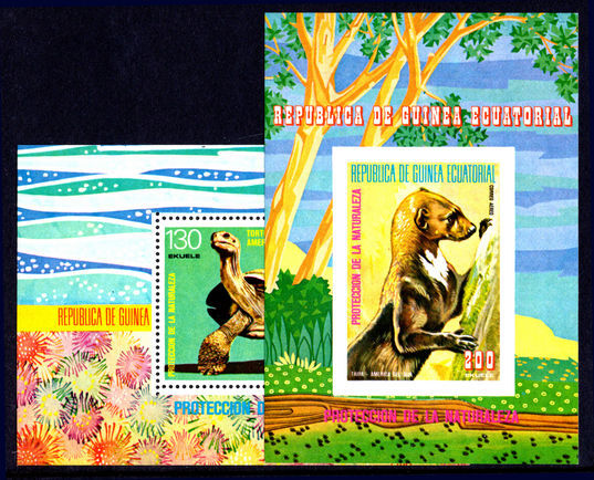 Equatorial Guinea 1977 South American animals souvenir sheet unmounted mint.