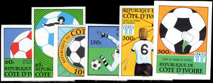 Ivory Coast 1978 World Cup Football imperf unmounted mint.