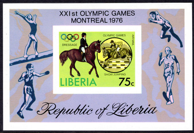 Liberia 1976 Olympics souvenir sheet unmounted mint.