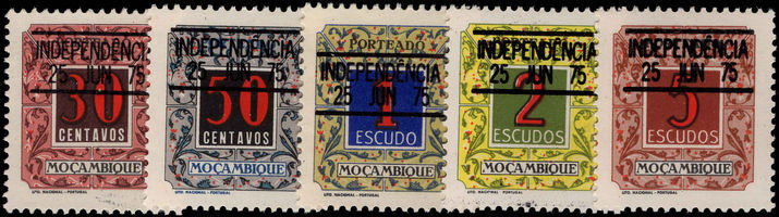 Mozambique 1975 Independence Postage Due set unmounted mint.