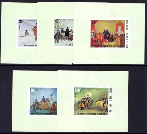 Upper Volta 1975 American Revolution in single sheets imperf unmounted mint.