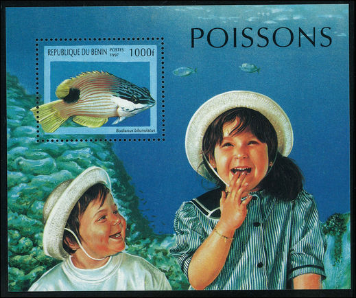 Benin 1997 Fishes souvenir sheet unmounted mint.