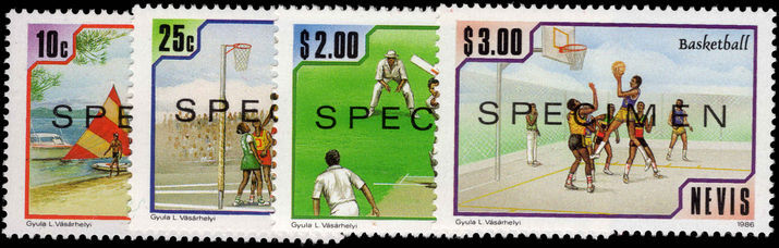 Nevis 1986 Sports SPECIMEN unmounted mint.